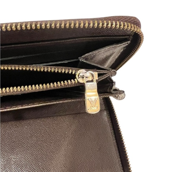 LOUIS VUITTON | Zip Around Organizer | Long Wallet Damier Ebene, Brown | Coated - Picture 11 of 16